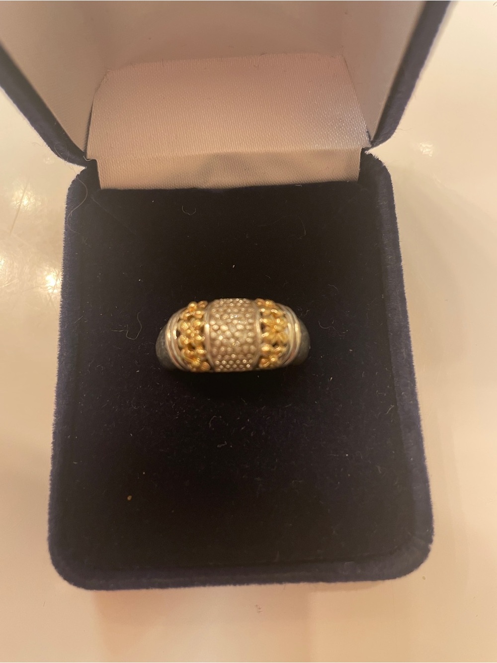 Gabrielle Bruni Sterling Silver, 14K Yellow Gold and Diamond Ring